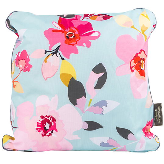 Navigate Gardenia Double Sided Cushion Sky Blue Floral