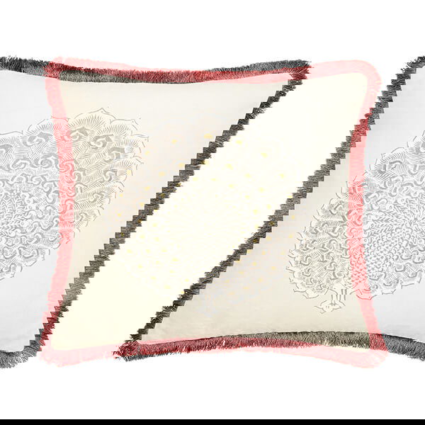 Sanderson Cantaloupe Cushion 45 x 45cm Stone and Vintage Rose