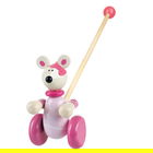 Orange Tree Toys Pink Mouse Push Along Wooden Toy