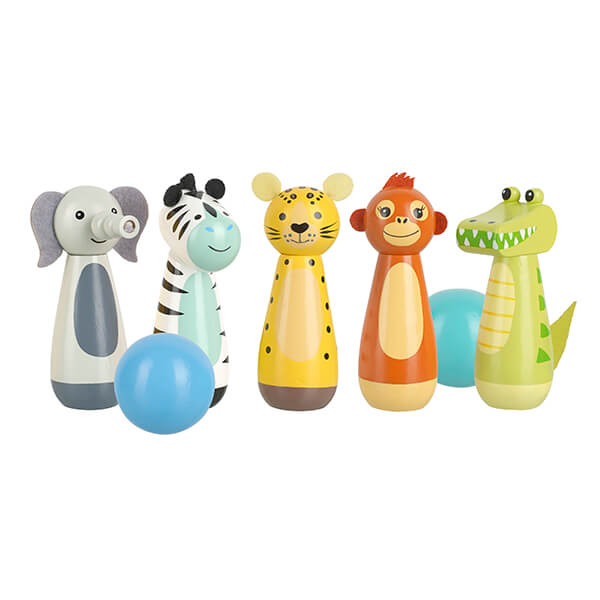 Orange Tree Toys Jungle Animals Wooden Skittles (FSC®)