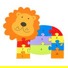 Orange Tree Toys Lion Number Wooden Puzzle