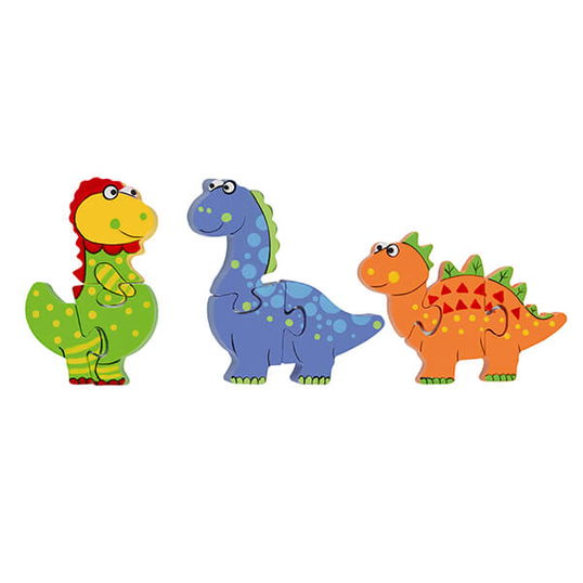 Orange Tree Toys Dinosaur Mini Wooden Puzzle Set