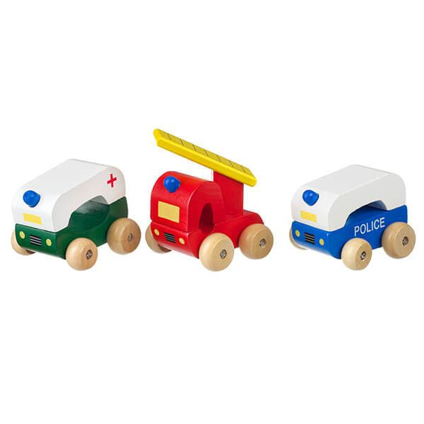 Orange Tree Toys First Emergency Vehicles Wooden Toy