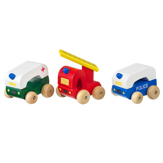 Orange Tree Toys First Emergency Vehicles Wooden Toy