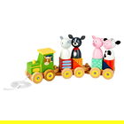 Orange Tree Toys Farm Animal Wooden Puzzle Train