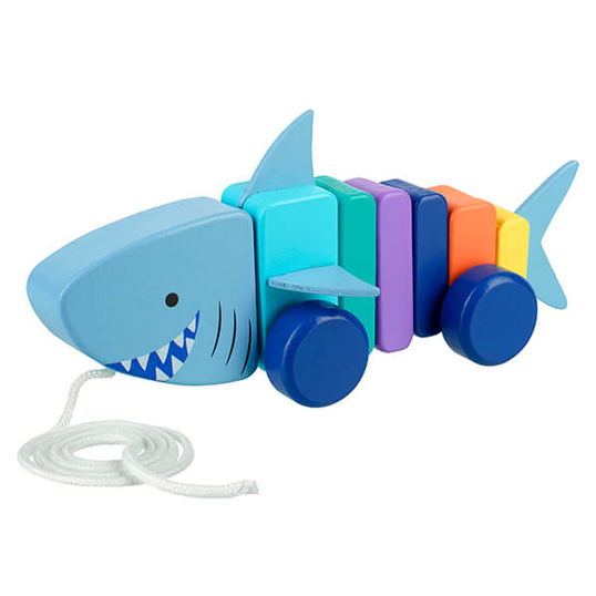 Orange Tree Toys Shark Pull Along Wooden Toy