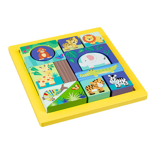 Orange Tree Toys Jungle Animals Block Puzzle Wooden Toy (FSC®)