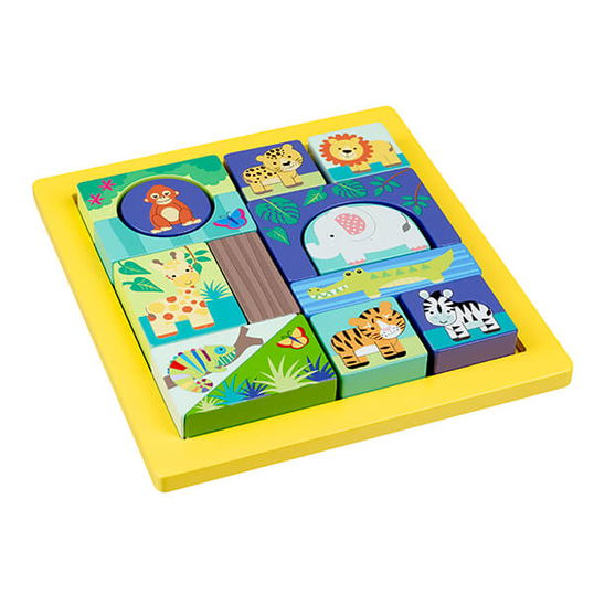 Orange Tree Toys Jungle Animals Block Puzzle Wooden Toy (FSC®)