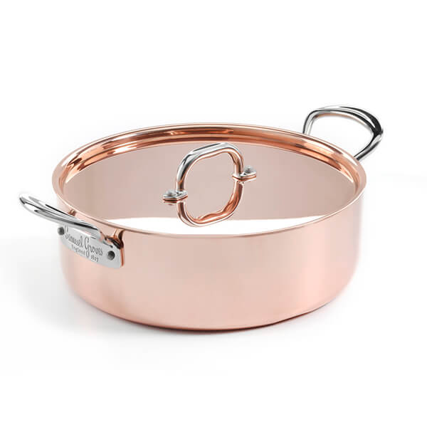 Samuel Groves Copper Induction 26cm Saute Pan Side Handles with Lid
