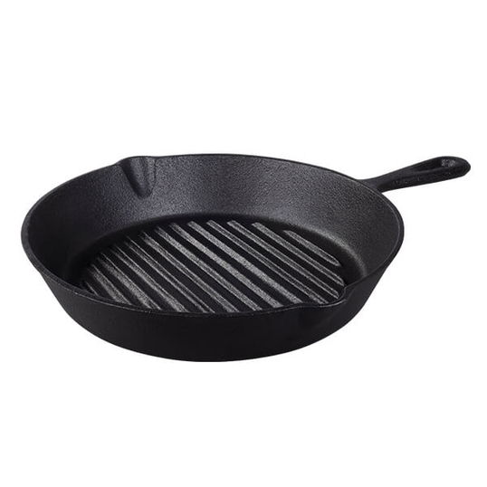Tramontina Pre-Seasoned 26cm Cast Iron Griddle Pan