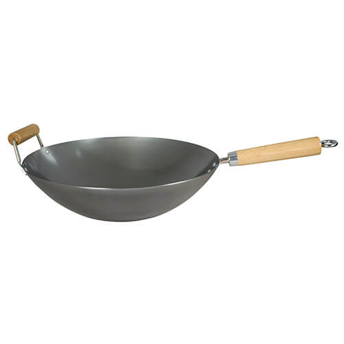 Dexam 34cm Professional Gauge Carbon Steel Wok