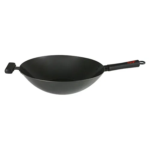 Dexam Swift Spice 34cm Heavy Gauge Non-stick Carbon Steel Wok With Phenolic Stay Cool Handle