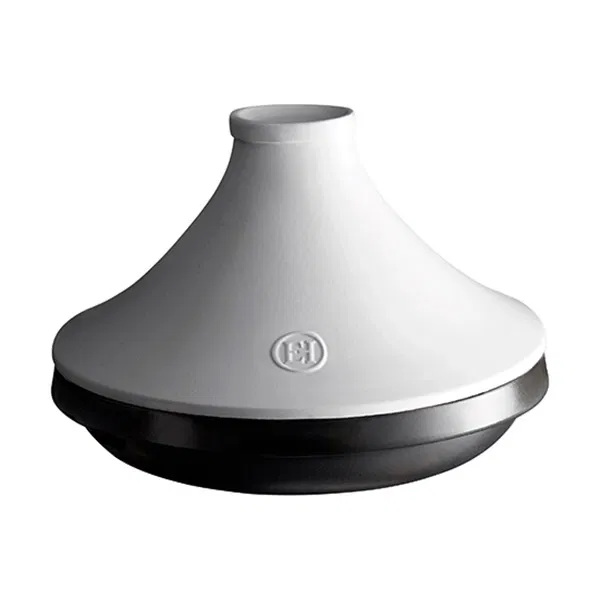 Emile Henry Slate Delight Tagine 2.0L With White Lid
