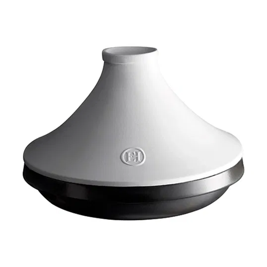 Emile Henry Slate Delight Tagine 2.0L With White Lid