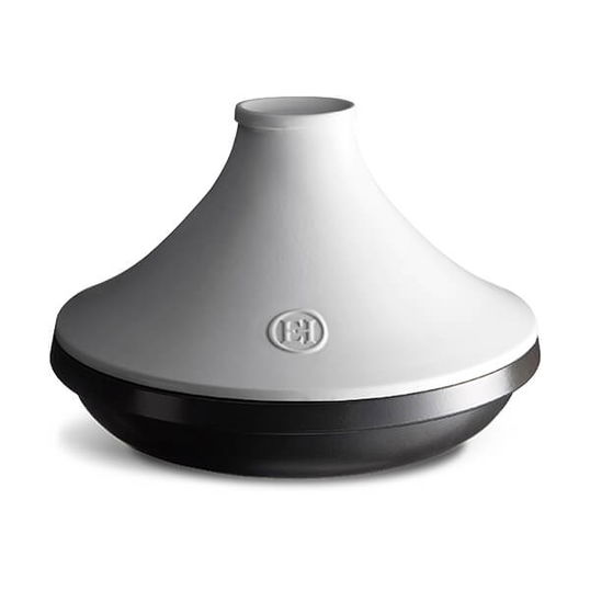 Emile Henry Slate Delight Tagine 4.0L With White Lid