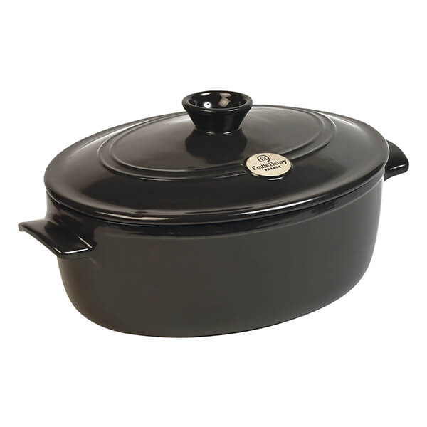 Emile Henry Charcoal Oval Casserole 6.0L