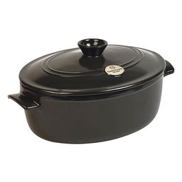 Emile Henry Charcoal Oval Casserole 6.0L