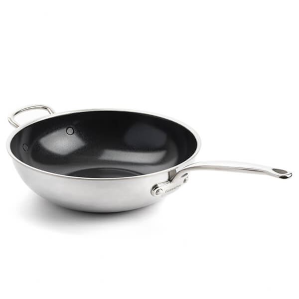 GreenPan Premiere 3-Ply Stainless Steel Non-Stick 30cm / 4.7L Wok