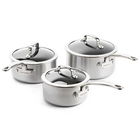 GreenPan Premiere 3-Ply Stainless Steel Non-Stick 3 Piece Saucepan Set