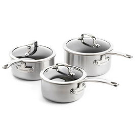 GreenPan Premiere 3-Ply Stainless Steel Non-Stick 3 Piece Saucepan Set