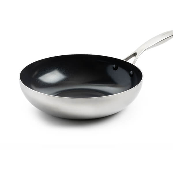 GreenPan Geneva 3-Ply Stainless Steel Non-Stick 28cm Wok