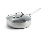 GreenPan Geneva 3-Ply Stainless Steel Non-Stick 24cm / 2.6L Skillet with Lid