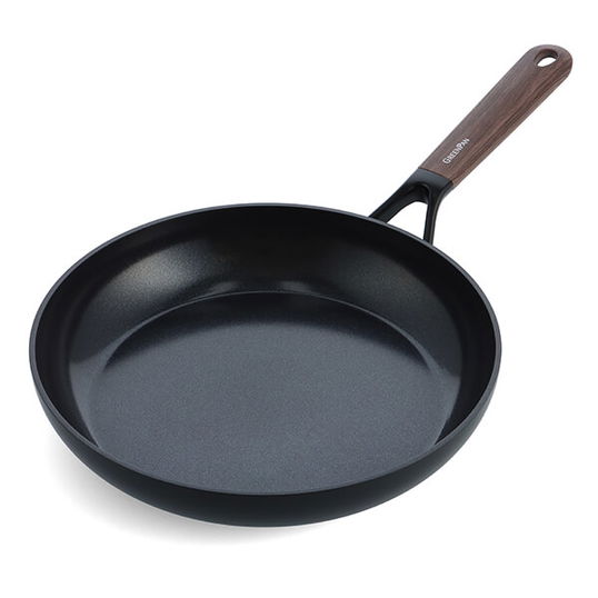 GreenPan Eco Smartshape 28cm Non Stick Frying Pan with Dark Wood Patterned Handle