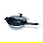 Ken Hom Excellence 32cm Non-Stick Stainless Steel 2 Piece Wok Set