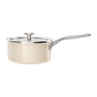 KitchenAid Steel Core Enamel Almond Cream 16cm Saucepan with Lid