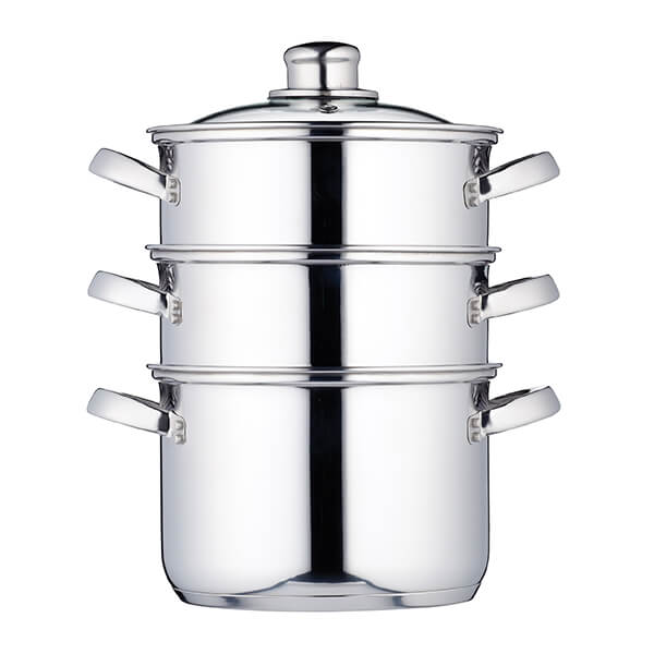 KitchenCraft Stainless Steel Three Tier 18cm Steamer