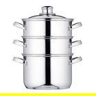 KitchenCraft Stainless Steel Three Tier 18cm Steamer