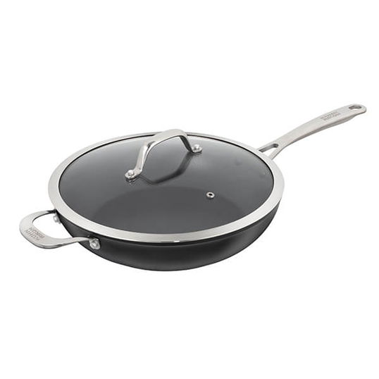 Kuhn Rikon Easy Pro Induction 28cm Saute Pan with Helper Handle & Glass Lid