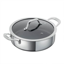 Kuhn Rikon Allround 24cm Non-Stick Shallow Casserole with Glass Lid