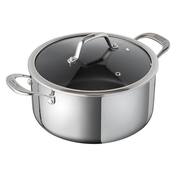 Kuhn Rikon Peak Multi-Ply 20cm / 3L Casserole with Glass Lid