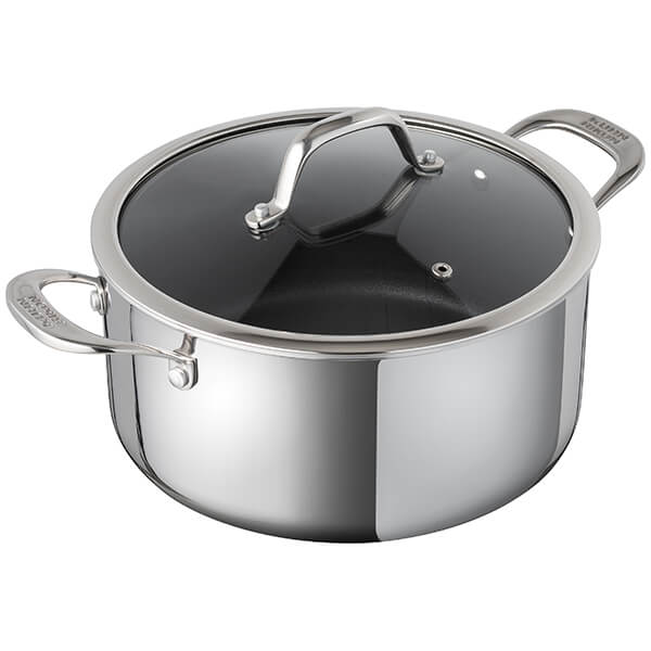 Kuhn Rikon Peak Multi-Ply 24cm / 5.1L Casserole with Glass Lid