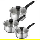 Kuhn Rikon Classic Induction 3 Piece Saucepans Set with Glass Lids
