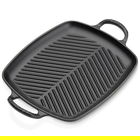 Le Creuset Signature Satin Black Cast Iron 30cm Rectangular Grill