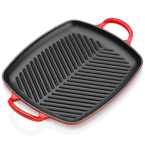 Le Creuset Signature Cerise Cast Iron 30cm Rectangular Grill