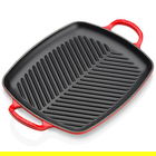 Le Creuset Signature Cerise Cast Iron 30cm Rectangular Grill
