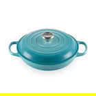 Le Creuset Signature Teal Cast Iron 26cm Shallow Casserole