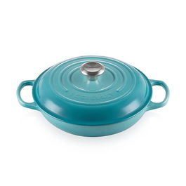 Le Creuset Signature Teal Cast Iron 26cm Shallow Casserole