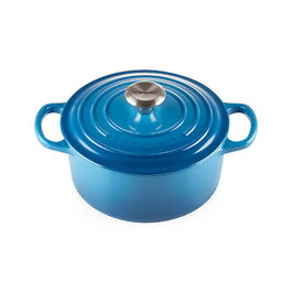 Le Creuset Signature Marseille Blue Cast Iron 22cm Round Casserole