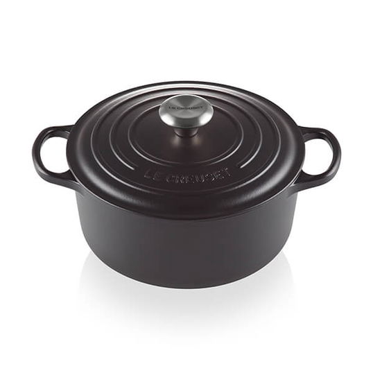 Le Creuset Signature Satin Black Cast Iron 26cm Round Casserole