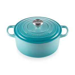 Le Creuset Signature Teal Cast Iron 26cm Round Casserole