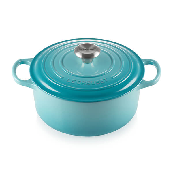 Le Creuset Signature Teal Cast Iron 28cm Round Casserole