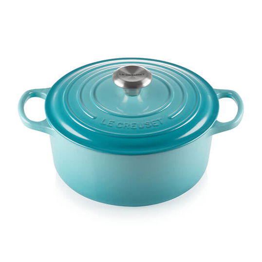 Le Creuset Signature Teal Cast Iron 28cm Round Casserole
