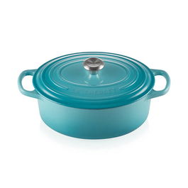 Le Creuset Signature Teal Cast Iron 25cm Oval Casserole