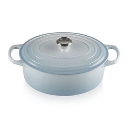 Le Creuset Signature Coastal Blue Cast Iron 29cm Oval Casserole