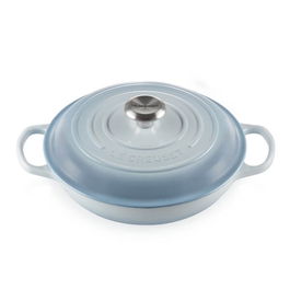 Le Creuset Signature Coastal Blue Cast Iron 30cm Shallow Casserole