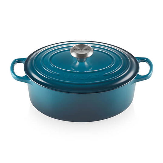 Le Creuset Signature Deep Teal Cast Iron 29cm Oval Casserole